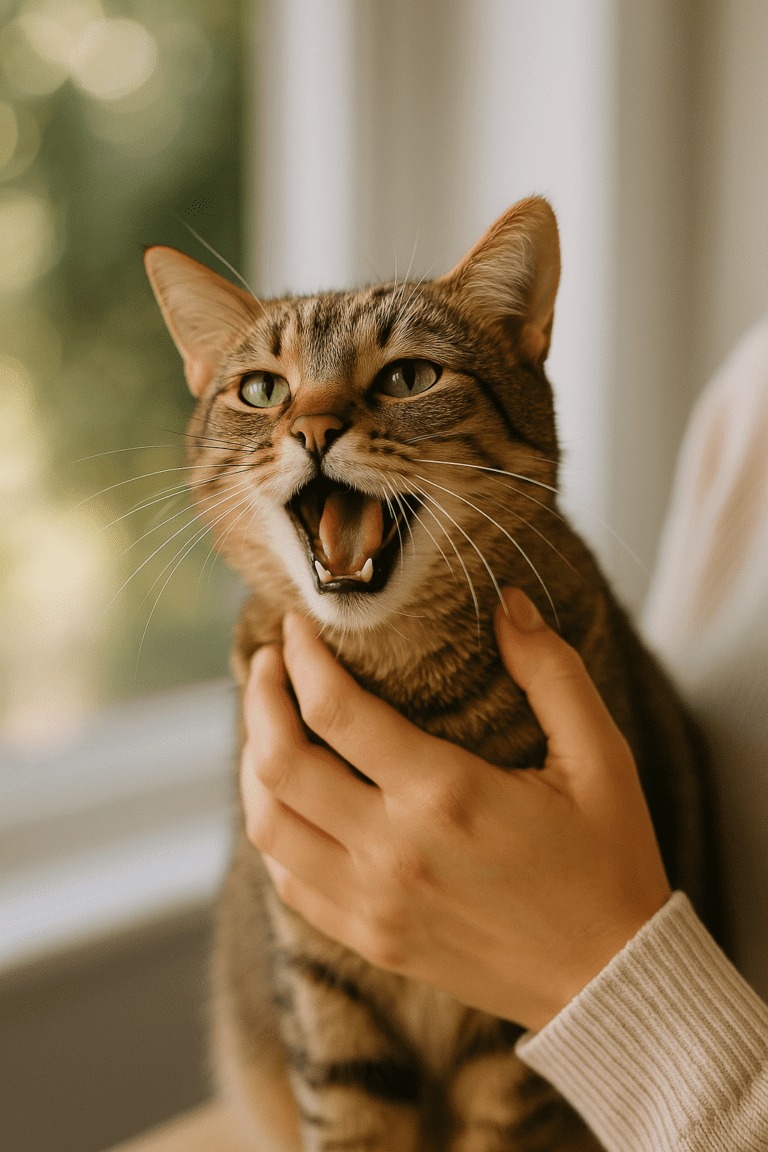 gato miando muito